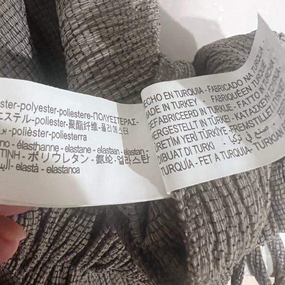 ZARA Women’s brown/grayish Texture  Wide Trouser Size Medium - Picture 7 of 15